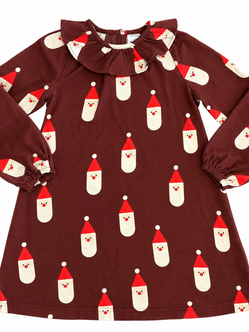 Hanna Andersson Santa Christmas Nightgown 6-7 Holiday Pajama Dress